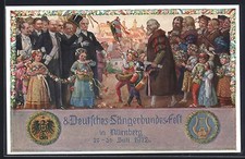 AK Nürnberg, VIII. Deutsches Sängerbundfest 1912, geschmückte Kinder, Harfe, Wa 