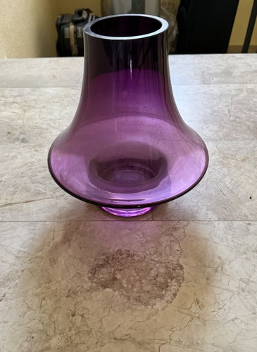 Vintage glasvase lila - vintage,