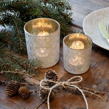 Windlicht Teelicht Glas Deko