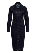 Queen Kerosin Denim Workwear Bleistiftkleid Denim Rockabilly Vintage Retro