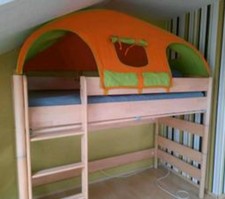 Paidi Fleximo Hochbett 1,55 , Bett, Kinderbett Etagenbett +  Zelt