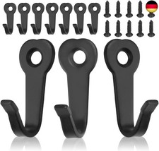 10 Stück Garderobenhaken Rustikale Mantelhaken Schwarz Schlüsselhaken Einzeln K
