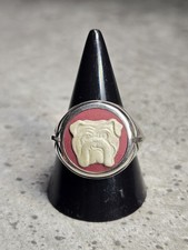 Sterling Silber Bulldogge Ring