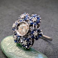 Vintage Ring 18 750 Weißgold