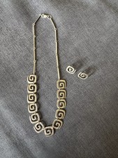 Schmuckset Collier Kette Mit Ohrringen Silber