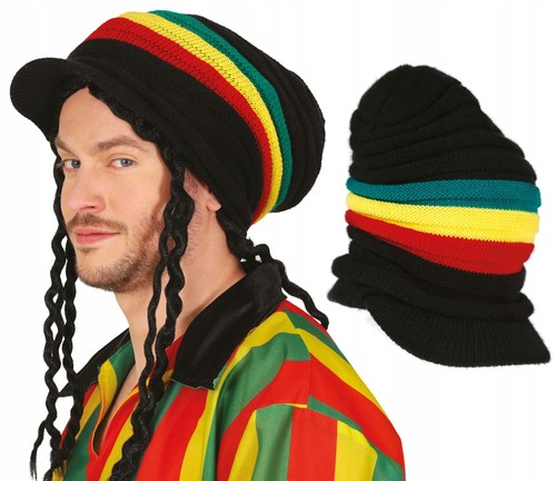 Rasta mütze mit schirm - mit,