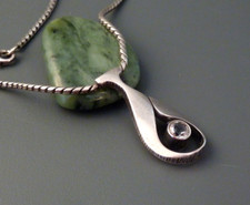 925 Silbercollier Kette 45cm Bergkristall Vintage Finland Ninex Karl&Laine Stil?