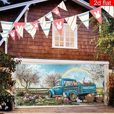 Frohe Ostern Blauer Lkw Garage