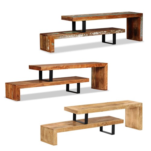 Schrank akazienholz massiv - tv-schrank,