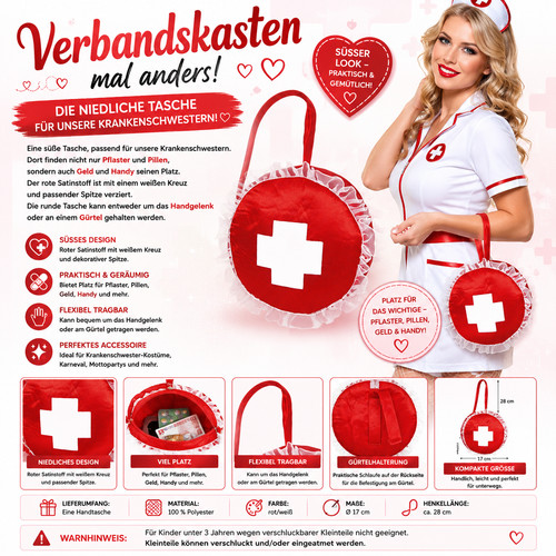 Krankenschwester tasche rot - krankenschwester,