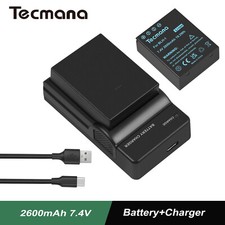 2X 2600mAh Akku BLH-1 + Ladegerät Für Olympus OM-D E-M1 Mark II Mark III E-M1X