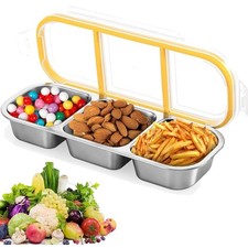 Snackbox Edelstahl mit 3