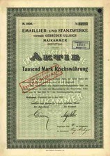 Emaillier Stanzwerke G. Ullrich 1922 Maikammer Rheinpfalz Kirrweiler Weinstraße