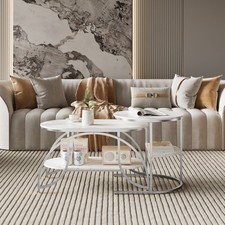 2er set couchtische marmor - set,