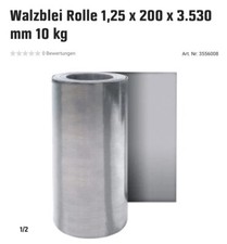 Walzblei Dachdeckerblei ca.10kg Saturnblei