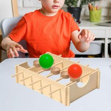 DIY Holz Ball Rotation Spiel für Kindergarten Glatte Kanten Vorschule