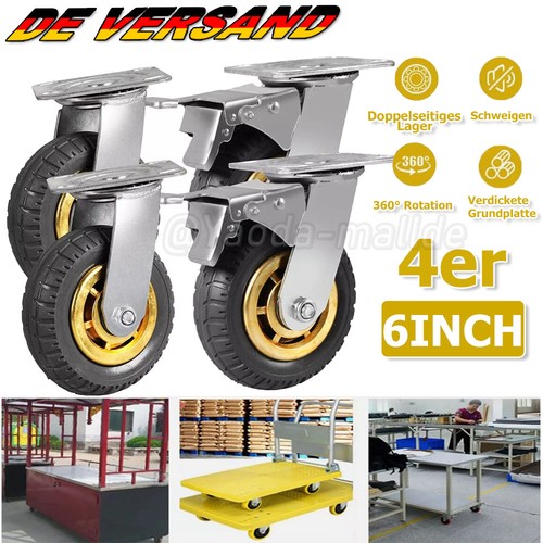 4er set 150mm schwerlastrollen - 4er,