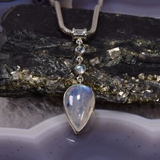 Mondstein Anhänger, 925er