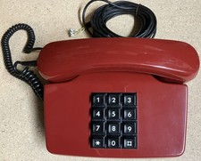 Altes Posttelefon FeTAp 751-2 rot, Telefon, Retro, Tastentelefon, Bundespost