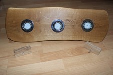 Decken Lampe Leuchte aus Eiche Echt Holz HANDGEFERTIGT  3 LED Sports