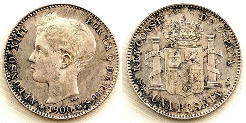 Alfonso xii peseta - alfonso, 1
