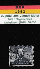 BRD 1952 MiNr.: 150gestempelte  Einzelmarke Otto-Viertakt-Motor