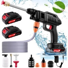 200Bar Akku Hochdruckreiniger Auto Mobiler Druckreiniger Spritzpistole +2 Akkus