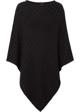 Poncho mit Kaschmiranteil