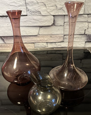 3 Alte Lauscha Glasvasen *