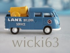 Brekina VW T1 DoKa LANZ Bulldog Service mit Beladung Nr. 1595