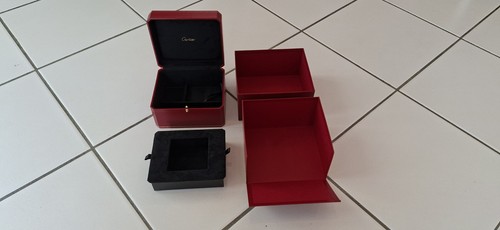 Cartier uhrenbox mit umkarton - cartier,