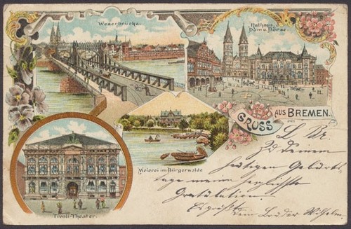 Bremen weserbrücke rathaus - bremen,,