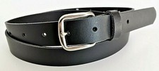 Leder gürtel schwarz glatt - gürtel,