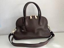 Abro Lederhandtasche Leder abnehmbaren Schulterriemen Schokobraun 36x13x23 NEU