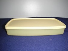 Tupperware Gefrierdose flach Wurstdose Käsedose  Vorratsdose 600ml  gelb