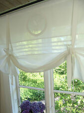 Raff Gardine MATHILDE WEISS Rollo 180x100 LillaBelle Shabby Landhaus Curtain
