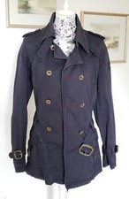 Khujo Damen Jacke / Mantel Trenchcoat Kurzmantel blau  Gr. L New York  2 reihig