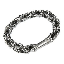 Ernstes Design Edvita Armreif A86 Edelstahl Königsarmband Armband Schwarz besch