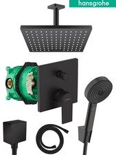 Hansgrohe Unterputz Duscharmatur Vernis schwarz Regendusche Duschsystem black