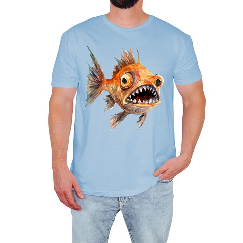 Lustiges herren shirt fisch - herren, t-shirt