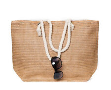 XXL Strandtasche Sommertasche große Badetasche Braun Damen Sommer Tasche Urlaub