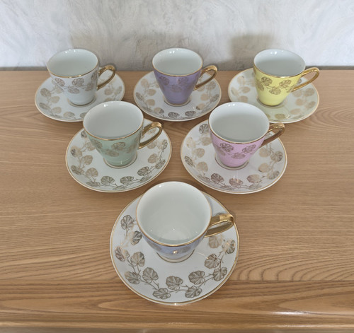 6er porzellan kaffeetasse - porzellan, &