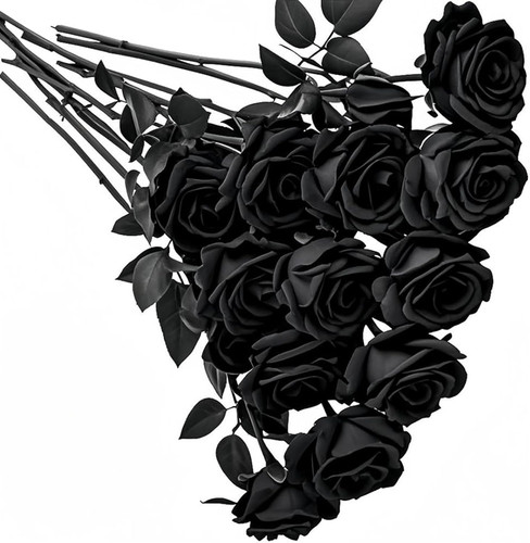 Schwarze künstliche rosen - künstliche,