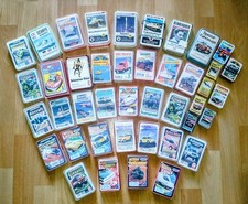 Quartett Konvolut 42 Stück Autos Motorräder LKW Schiffe Lokomotiven Raketen 