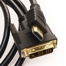 HDMI auf DVI Kabel - 1,35 Meter Lang ,Audio Video 1080P Full HD PC Monitor Kabel