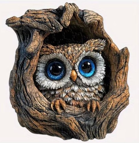 Holzpuzzle eule tiere puzzle - eule,