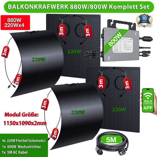 Balkonkraftwerk solarpanel 880 - balkonkraftwerk,
