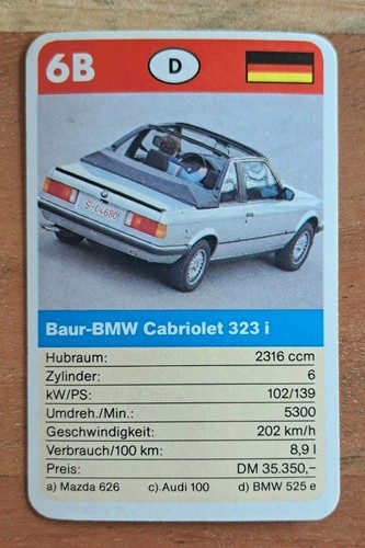 Bmw baur cabriolet 323 - cabriolet, 6b