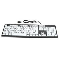 Schwarze Low Tastatur USB Kabel Alte Leute Tastatur Mit Weißen Großen Dr