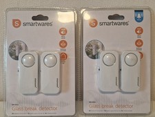 2 Verpackungen Smartwares SMA-40952 Glasbruch-Sensor-Alarm 2er Pack 6V 90dB NEU
